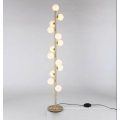 Lampadaire de boule de verre d&#39;intérieur décorative légère à la maison lampadaire de luxe en fer forgé d&#39;or